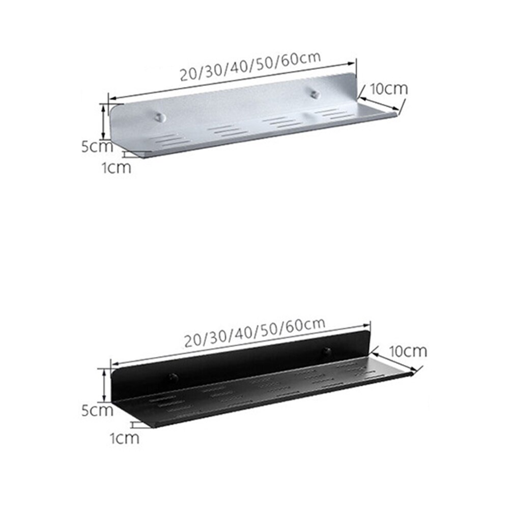 Badkamer Plank Geen Boren Plastic Douche Caddy Zelfklevende Planken Clear Douche Mand Acryl Plank 25kg Draagvermogen Kleine Douche Caddy Drainage Ontwerp Voor Shampoo