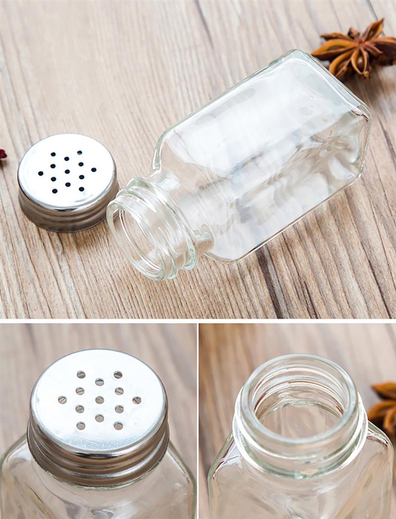 6 Stuks Peper Shakers Barbecue Keuken Glas Cruet Kruiderij Flessen Kruiden Blikjes Zout Shaker Spice Container Kruidkruik