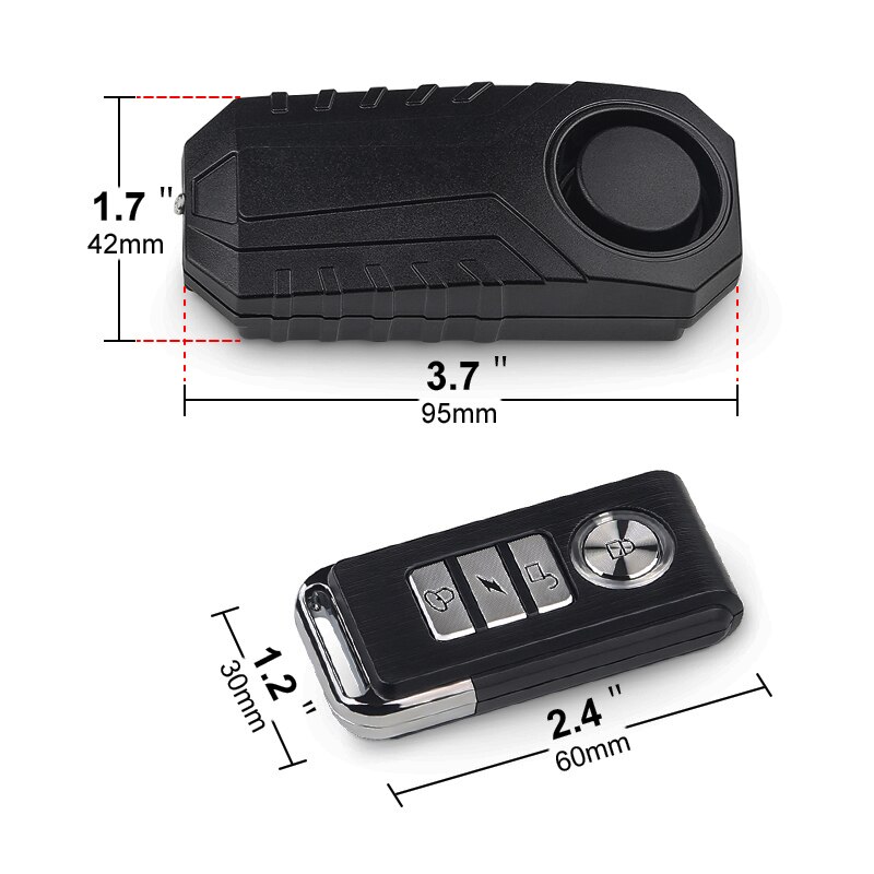 Waterproof Bike Anti-Theft Alarm Wireless Remote Control Motorcycle Bicycle Security Alarm 113dB Electric Car Alarm Sensor
