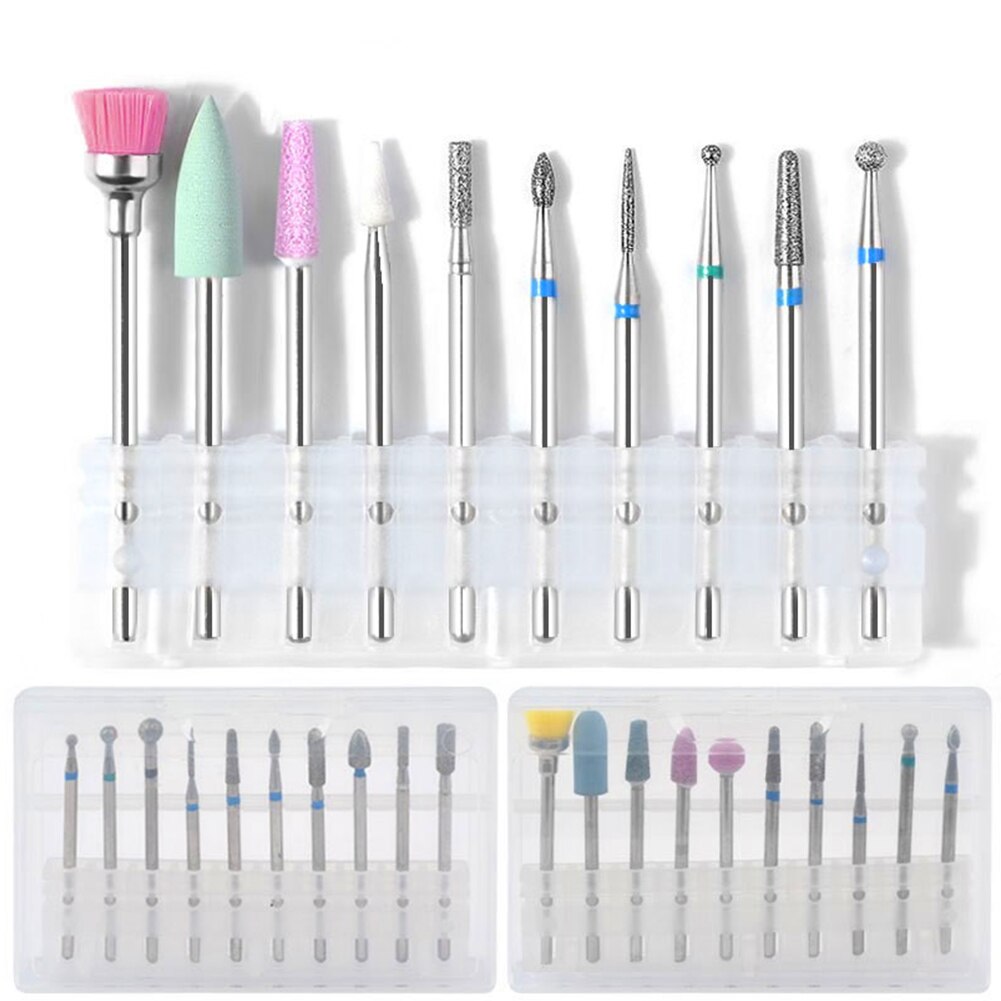 Nail Boor Heads Slijpen Set Draaien Frees Manicure Pedicure Draagbare Gereedschap Voor Exfoliërende Slijpen Polijsten Nailbits