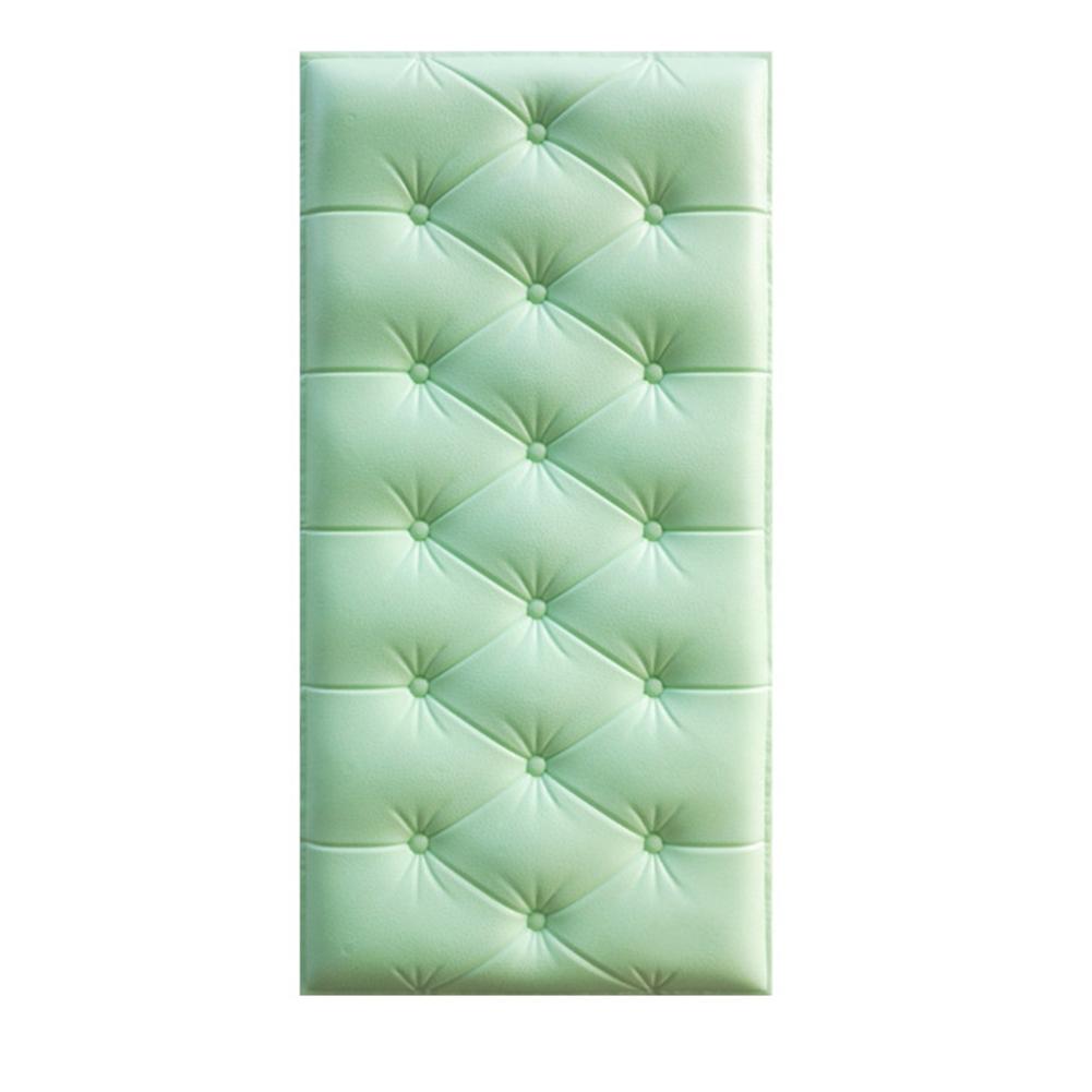 Vandtæt vægpanel selvklæbende 3d vægpanel til tv baggrund stue badeværelse dekoration  #w0: Grøn