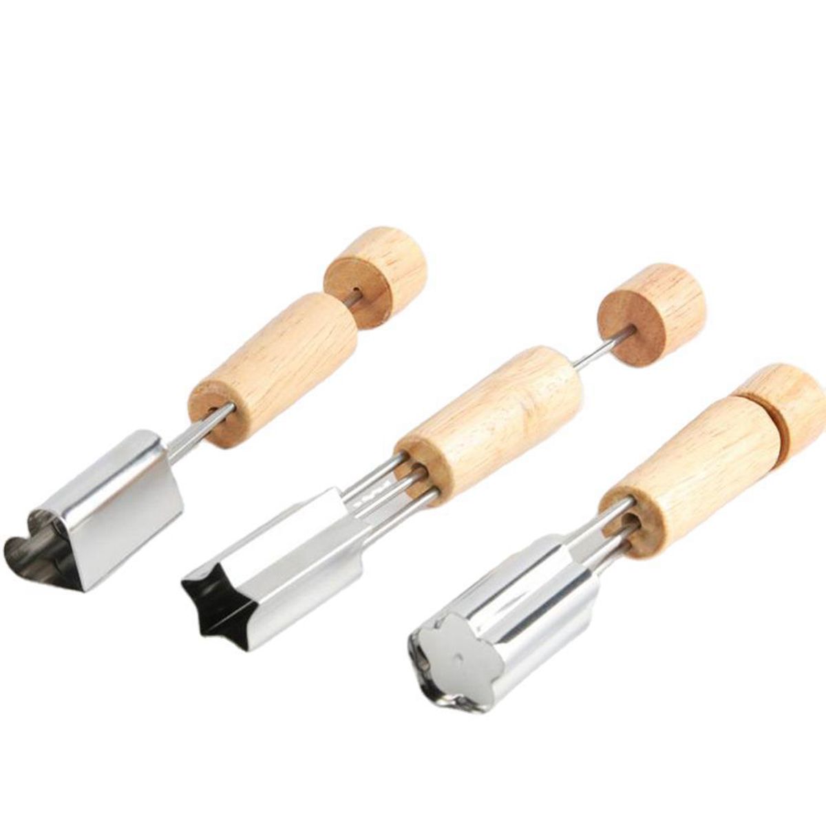 Stainless Steel Cookies Cutter Flower Heart Shape Carrot Cucumber Fruit Cutting Die Vegetables Cutter Kitchen Gadgets: 3Pcs