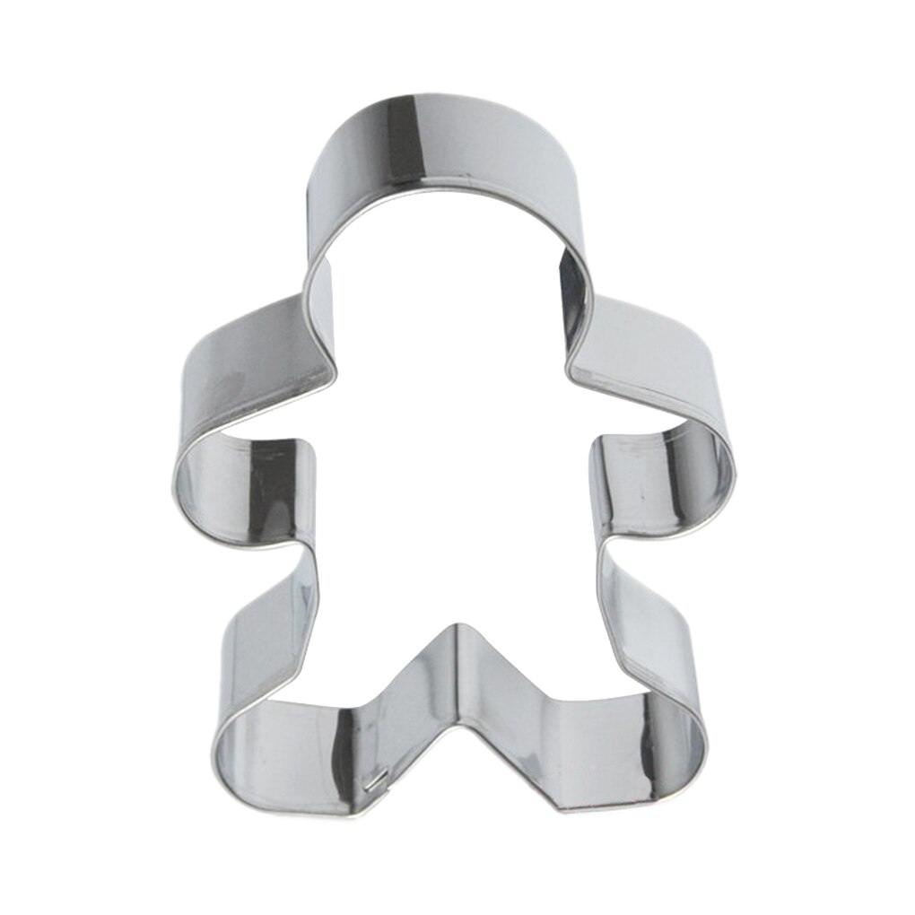 1 Pcs Kerst Cookie Cutter Gereedschap Aluminium Gingerbread Mannen Vormige Biscuit Mold Keuken Cake Decorating Gereedschap