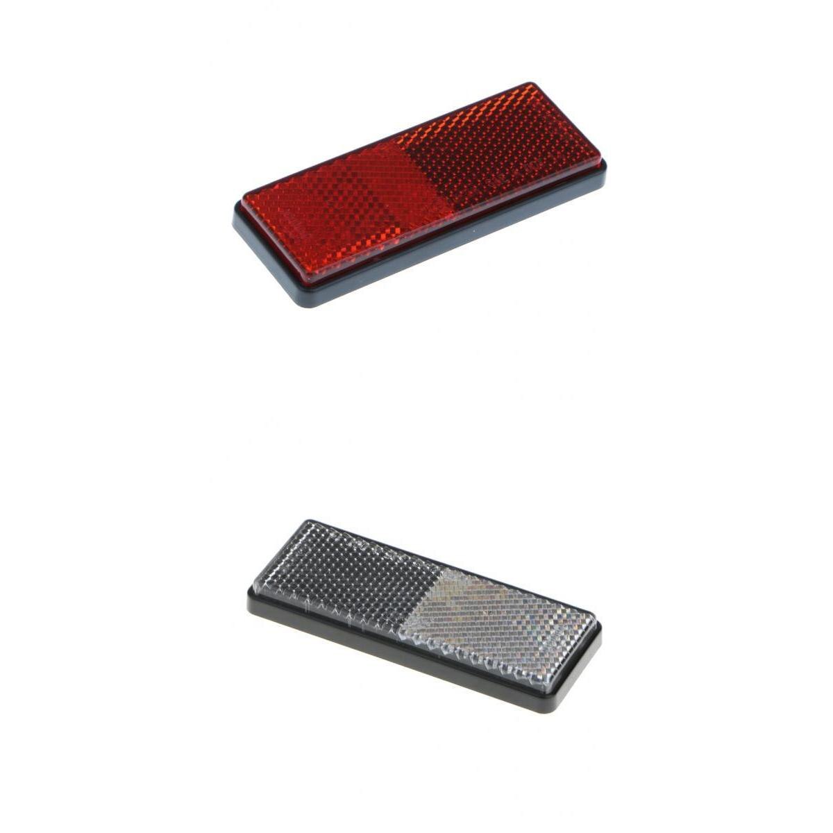 2PCS Car Tailer Sticker Reflector Motor Light Reflective Strip Red &amp; White