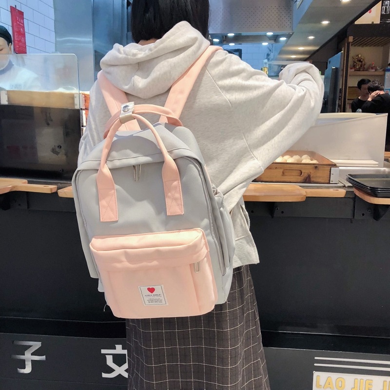 Women Backpack for Teenage Girls Summer Female Casual School Students Shoulder Bags Sweet Travel Backpacks