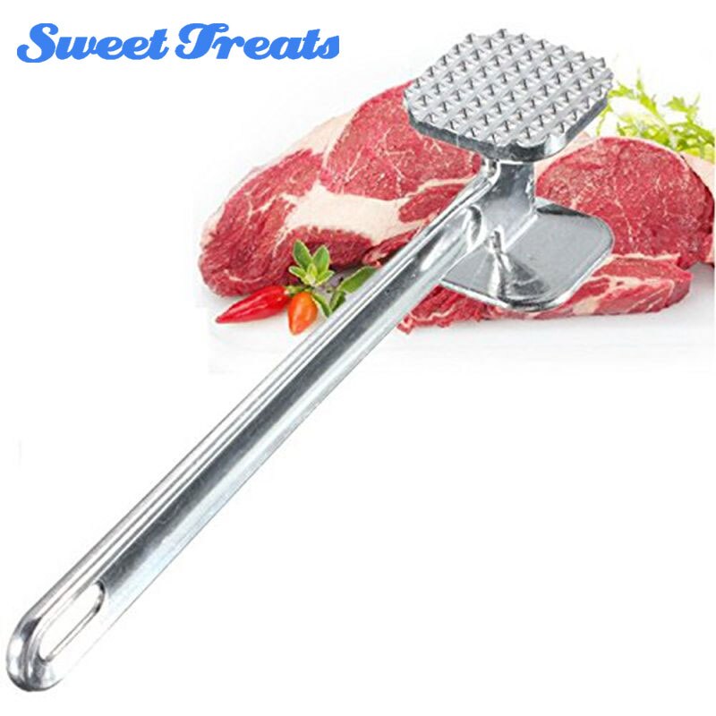 Sweettreats Vlees Hamer Rvs Metalen Vlees Mallet Tenderizer Steak Rundvlees Kip Hamer Keuken Tool