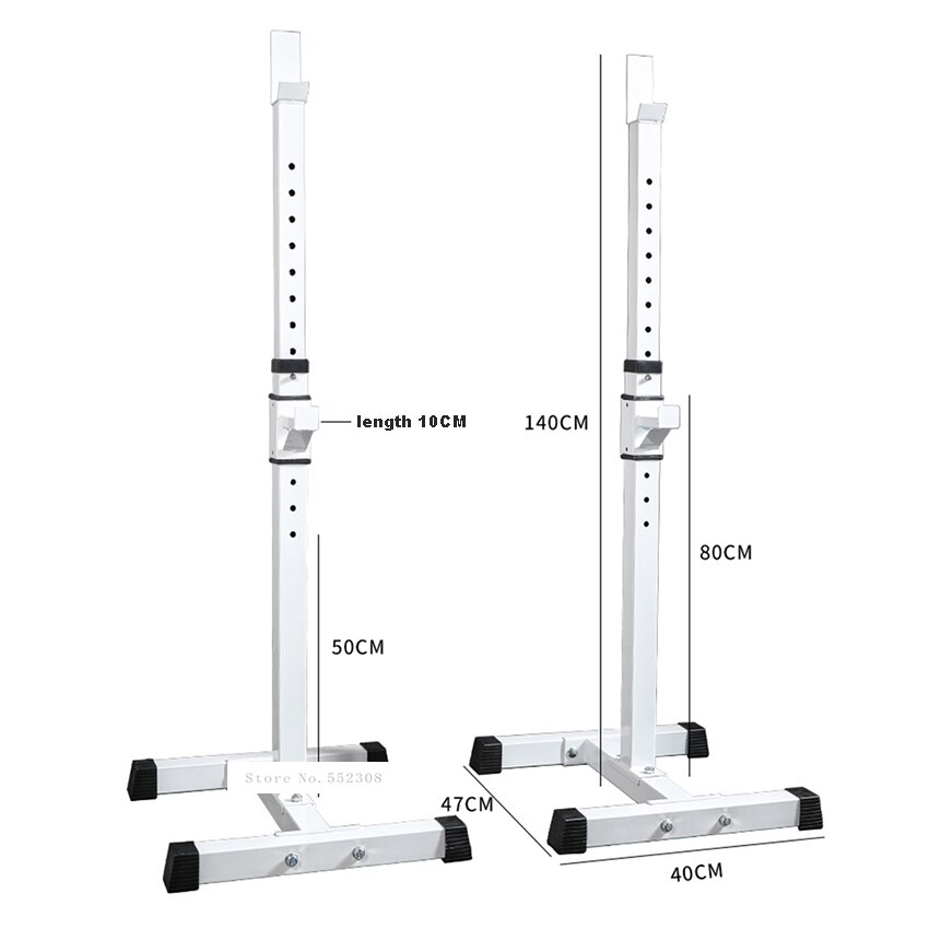 Multifunctional Barbell Squat Stand 8-Gear H eight Adjustment Weight Lifting Barbell Split Type Squat Rack Barbell Semi-Frame