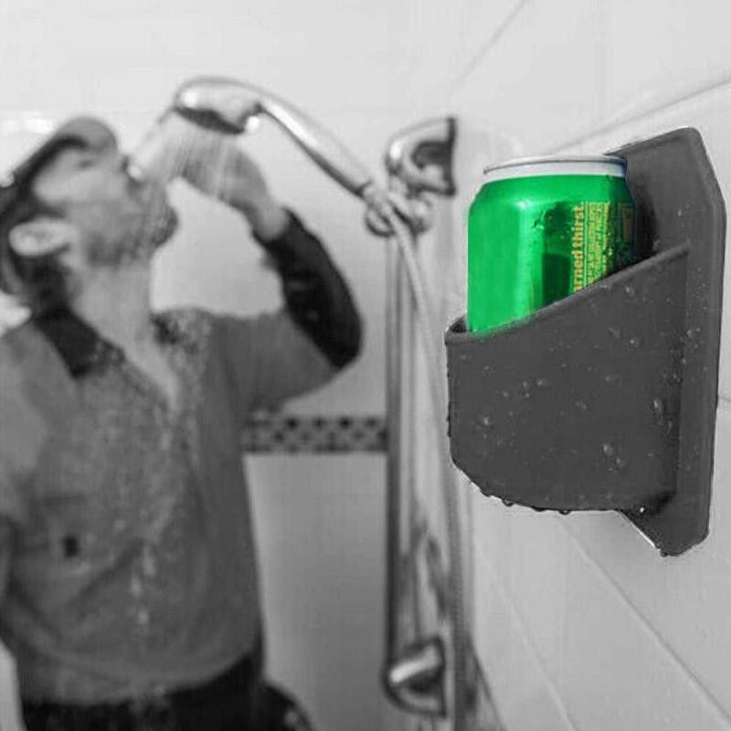 Portable Black Beer Rack Bathroom Wine Glass Holder Wall Plastic Fixed Cups Holder Suction O7H2