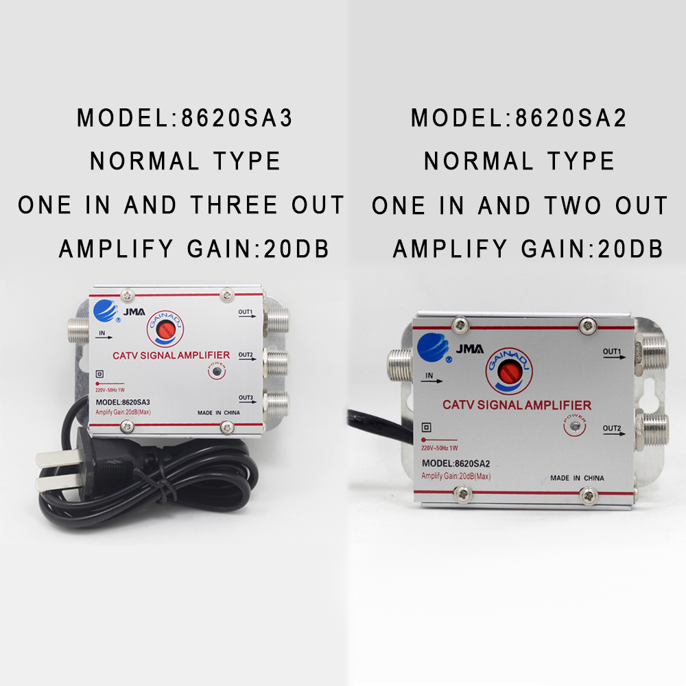 2/3/4/6/8 veis 20db catv kabel tv splitter forsterker tv antenne signal forsterker booster splitter