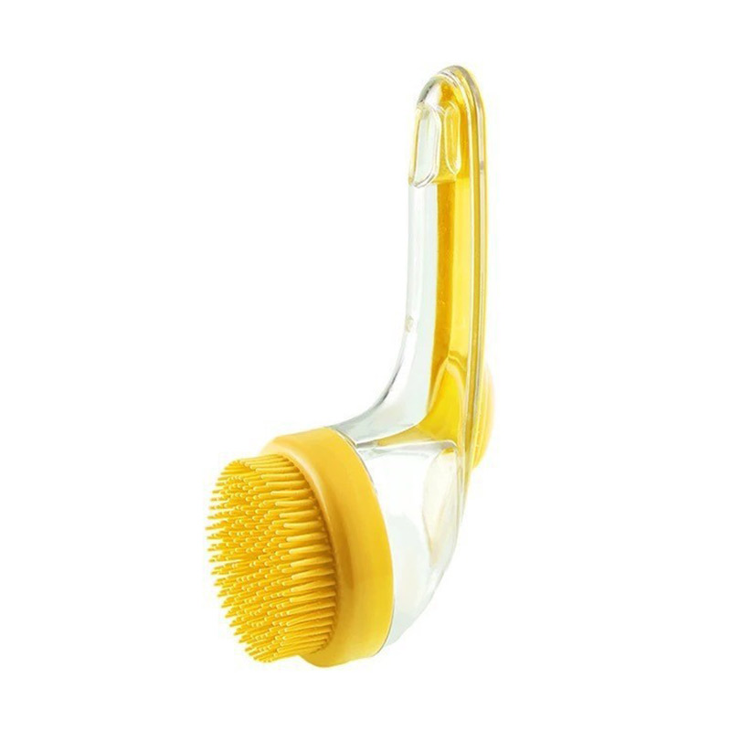 Pet Bath Brush 2 In 1 Dog Bath Brush With Built-in Shampoo Dispenser Pet Wash Brush Dogs Cats Grooming Massage Brush: green