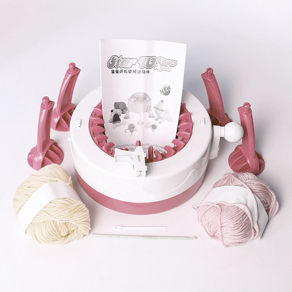 Máquina de tejer manual para adultos, telar de lana práctico, bufanda de mano, suéter, herramientas de tejer, accesorio de costura