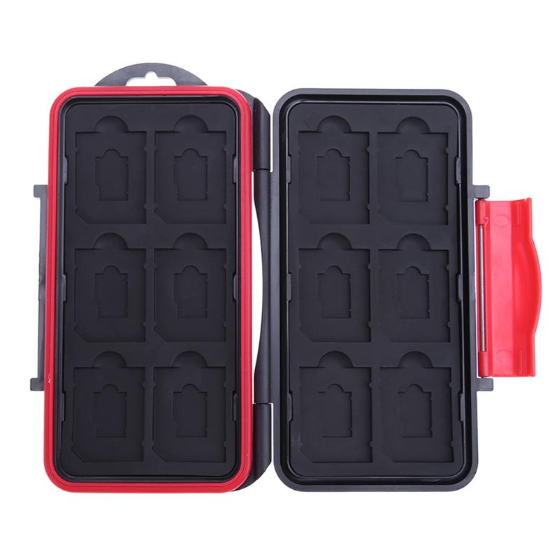 All in One Large Waterproof Memory Card Case Holder Anti-Shock 12SD+12TF Large Capacity Storage Holder Box Cases