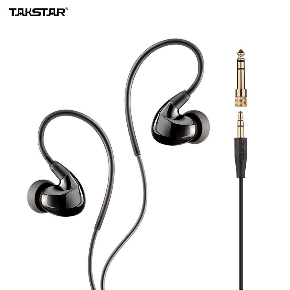 Takstar ts -2260 in ørehovedtelefoner kablet støjreducerende ørepropper med 6.3mm interface adapter til optagelse af musik