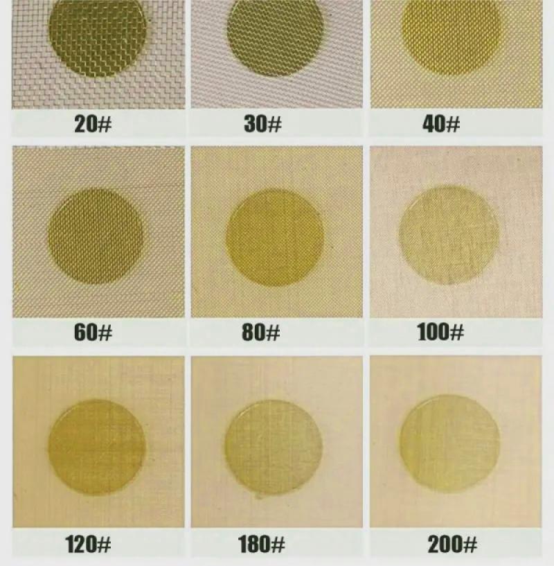 Fil métallique tissé en laiton, 20 à 200 mailles, tissus de protection, fil de cuivre, filet filtrant, outil d'écran de Signal Non magnétique