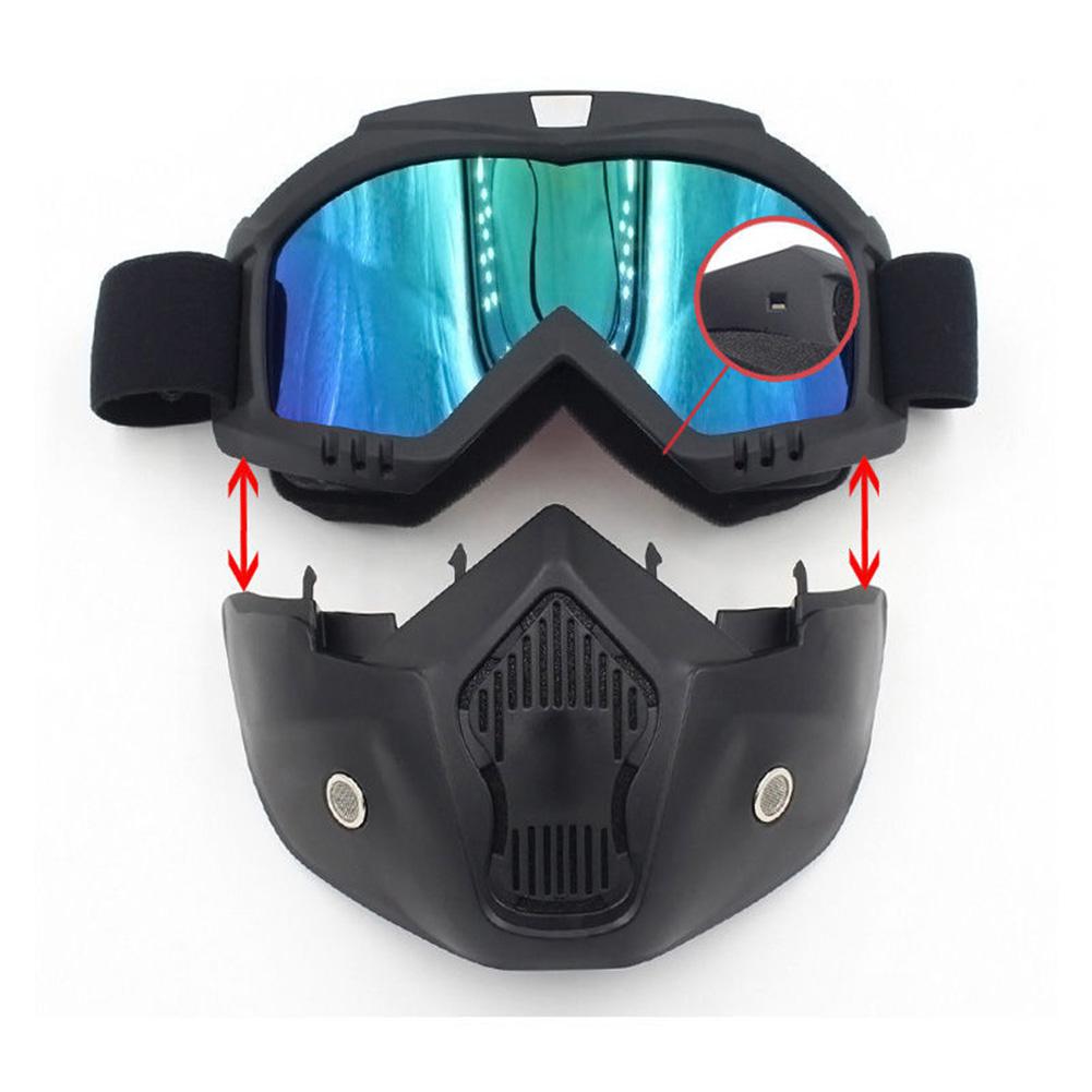 Motorrad Helm Maske Reit aus-Straße Ausrügestochen draussen Militärischen Enthusiasten CS Brille Maske