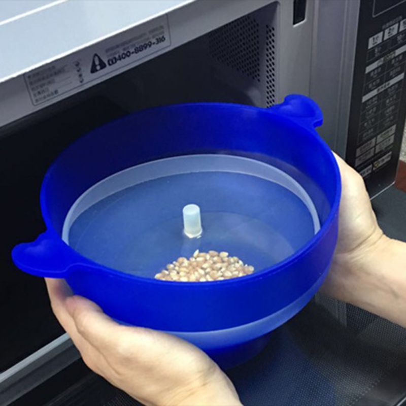 Folding Silicon Microwave Air Popcorn Bowl Kitchen Simple Tool Diy Popcorn Barrel Bowl Machine