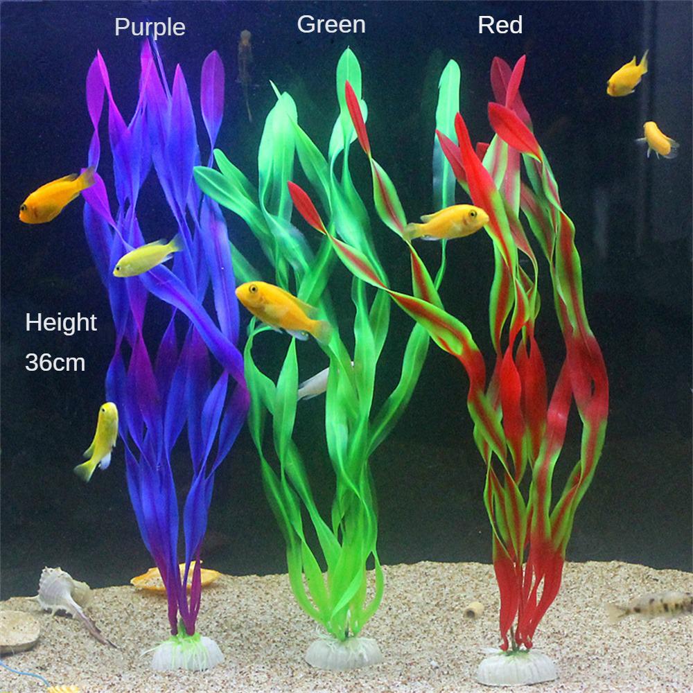 Plantas artificiales de decoración para acuario, suministros decorativos para pecera, adornos de paisajismo, accesorios de acuario
