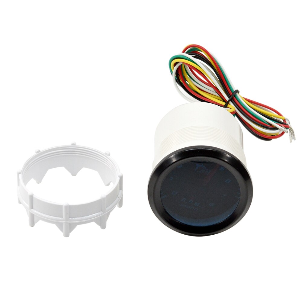 Dragon 52Mm Auto Rev Counter Toerenteller Pointer Instrument Gauge 8000 Rpm Benzine 4-6-8 Cilinder meter