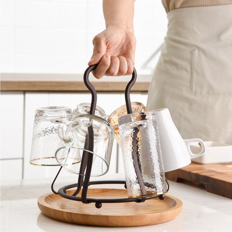 Support de verre en verre Portable thé tasse à café support de séchage support de tasse pour fournitures de cuisine organisateur à la maison
