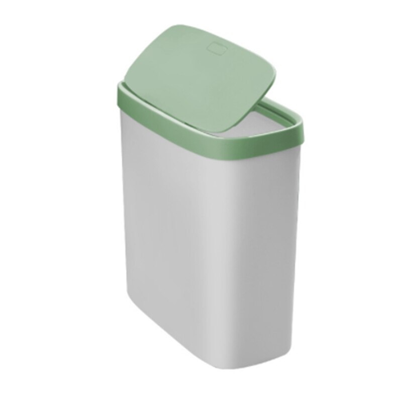 Kitchen Smart Trash Can Bathroom Plastic Trash Can Narrow: Olive Brown