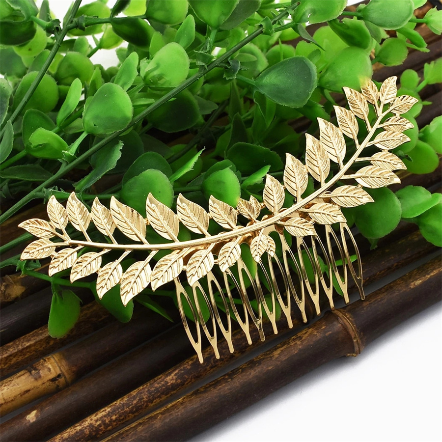 Korean Hair Side Combs French Hair Comb Straight Teeth Hair Clip Comb Twist Hair Comb Bridal Wedding Veil Comb Hair Accessories: Yellow