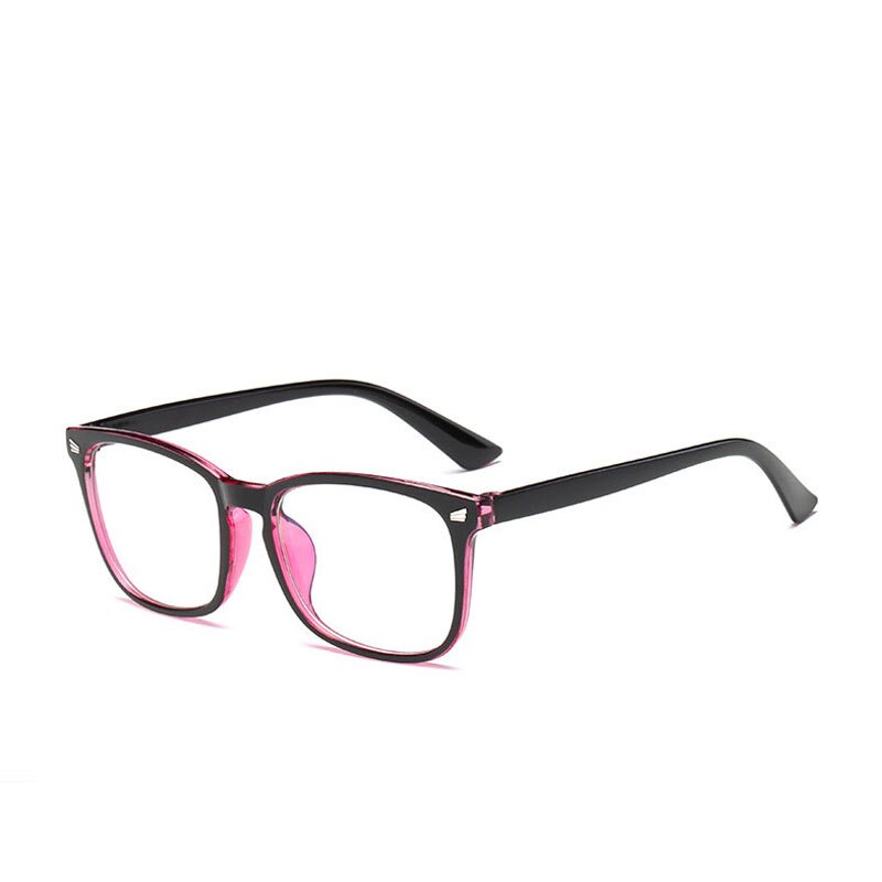 Classic Retro Blue Light Glasses Frame Men Computer Women Eyeglasses Retro plastic Clear Optical Luxury Ladies Eye Glasses: Pink