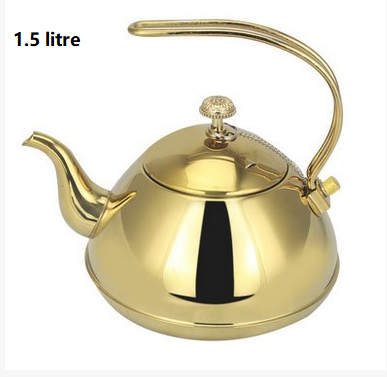 Kettle inox Teapot with Filter Stainless steel Teapot coffee pot golden/silver cold Water hotel /dining Room use: a