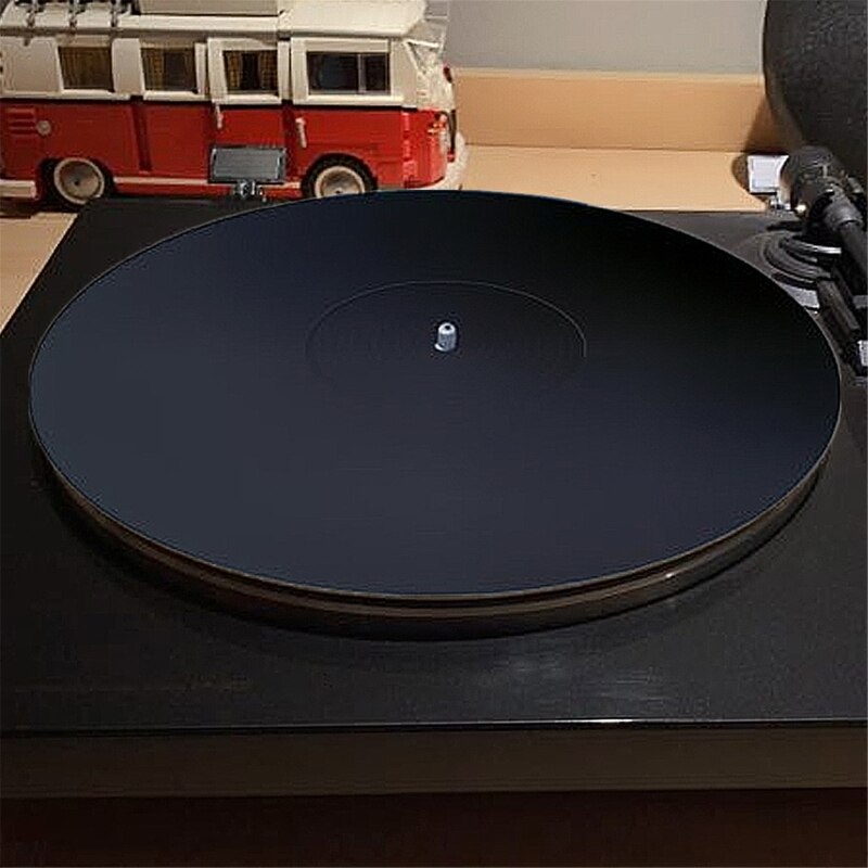 12 tommer 3mm sort hvid akrylplade antistatisk lp vinylmåtte slipmat til tilbehør til grammofonplader