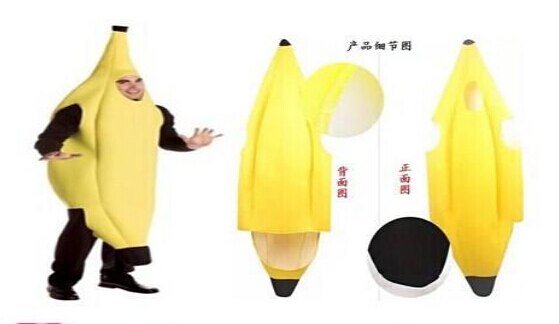 Disfraz de plátano para adulto - Talla única - AmarilloB