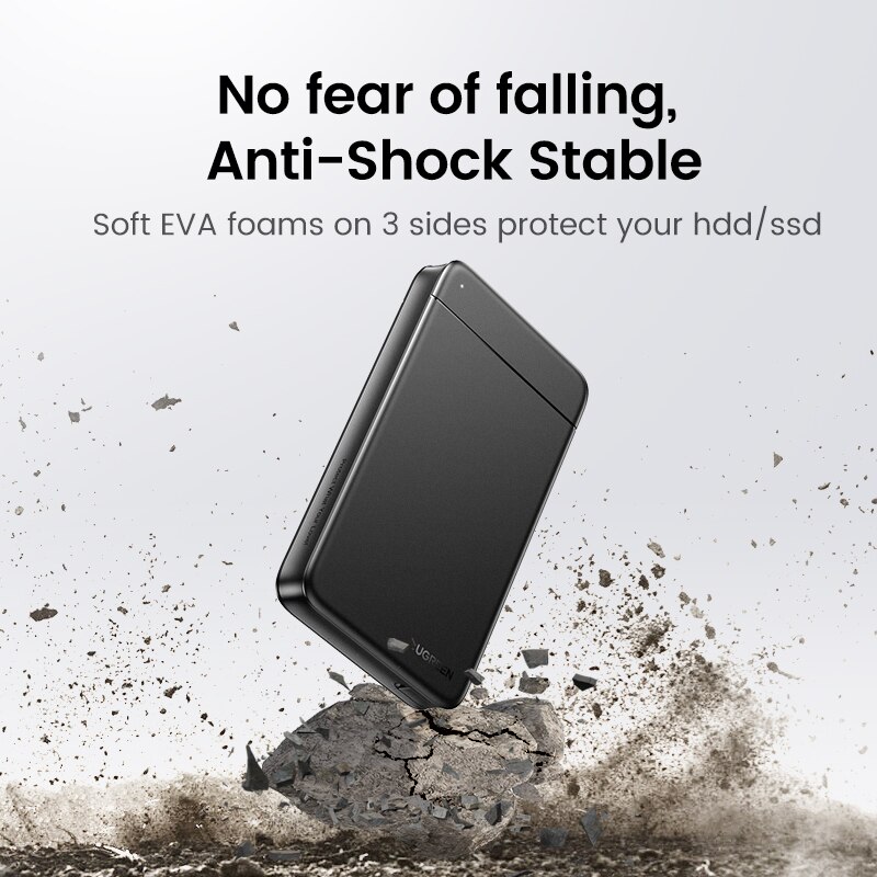 Ugreen Hdd Case 2.5 Ssd Case Sata Naar Usb Hdd Caddy Portable Vaste Kabel Docking Station Voor Externe Harde Schijf ssd Drive Case