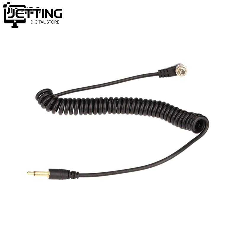 Accesorios de cámara Flashes de 3,5mm a macho PC Cable de sincronización de Flash Bloqueo de tornillo para disparador de luz de estudio