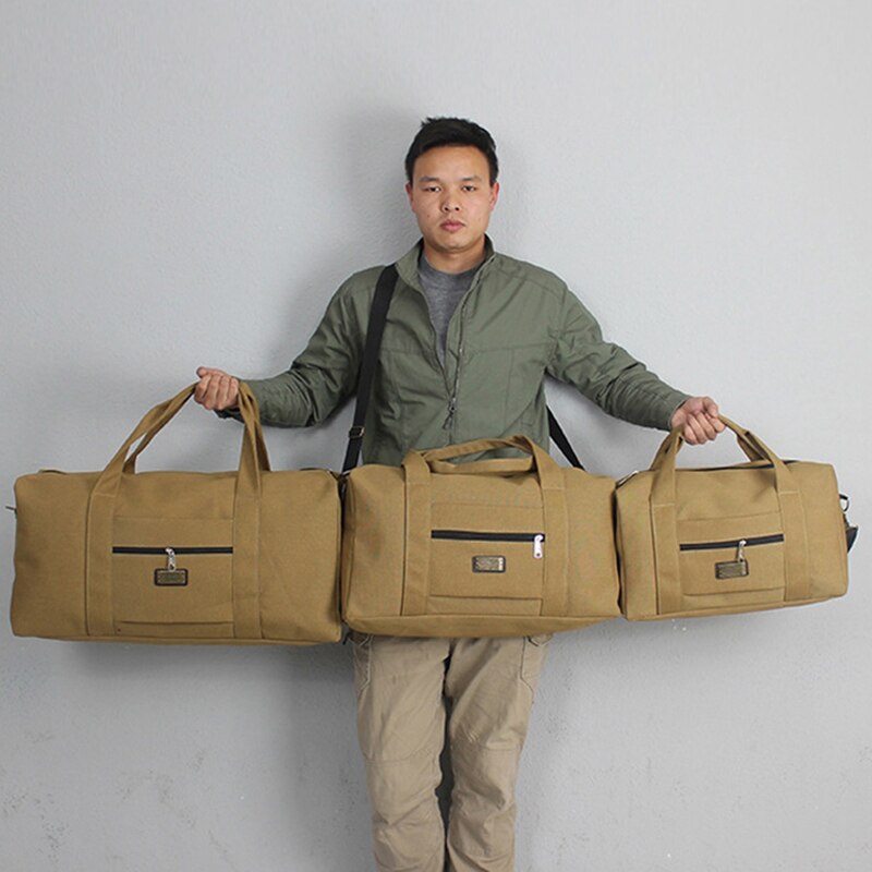 Unisex Zachte Canvas Handtas Reistas Grote Capaciteit Plunjezak Pak Voor Trolley Case Opslag Doek Tool Bagage Tote Bag XA583F