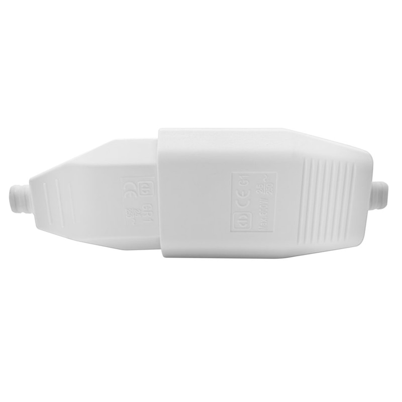 Eu European Rewireable Outlet Electric Plug Socket 2 Pin Female Male Wiring Plugs and Sockets AC Power Connector Covertor: White Pair