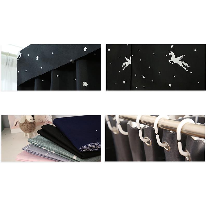 Ensemble de rideaux de lit superposé à impression créative, tissu occultant anti-poussière pour lit simple, fournitures Textiles pour la maison