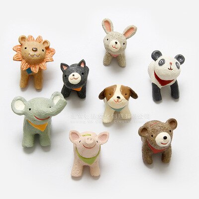 Cartoon 3D bust animal refrigerator stick magnet stick resin handicraft