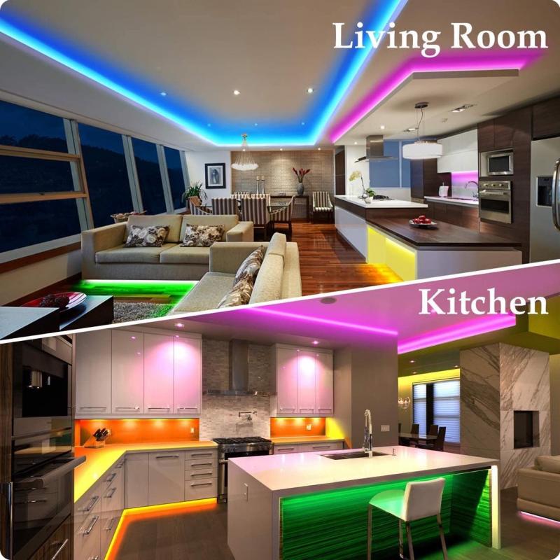 Kerst Ornament Led Strip Verlichting App Afstandsbediening Licht Kleur Veranderende Flexibele