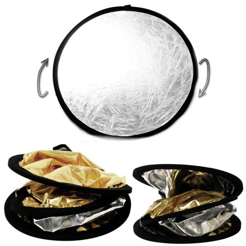 60cm luz dobrável portátil redonda fotografia refletor para estúdio multi foto disco câmera acessórios do equipamento
