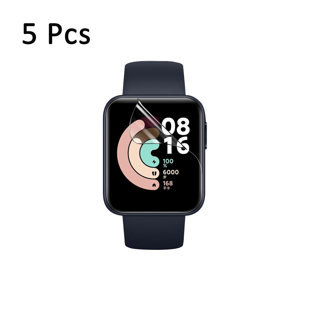 5 Pcs Zachte Hydrogel Beschermende Film Voor Xiaomi Redmi Horloge &amp; Mi Smart Horloge Lite Volledige Dekking Screen Protector Accessoires: Default Title