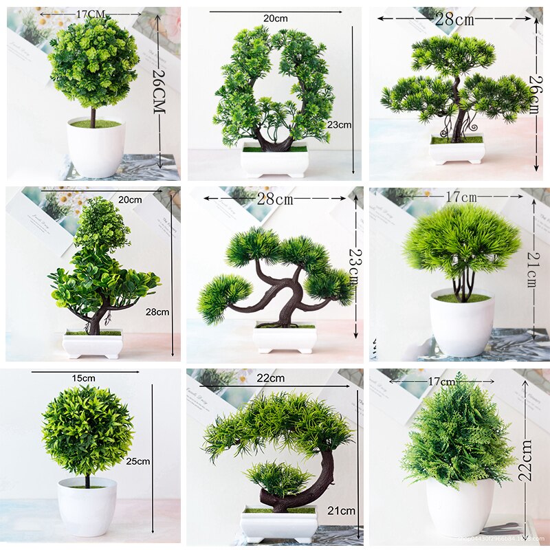 Nouvelles plantes artificielles, arbre de pin bonsaï vert, ornements de Table en pot, décor de maison, jardin d'hôtel, décor de Festival