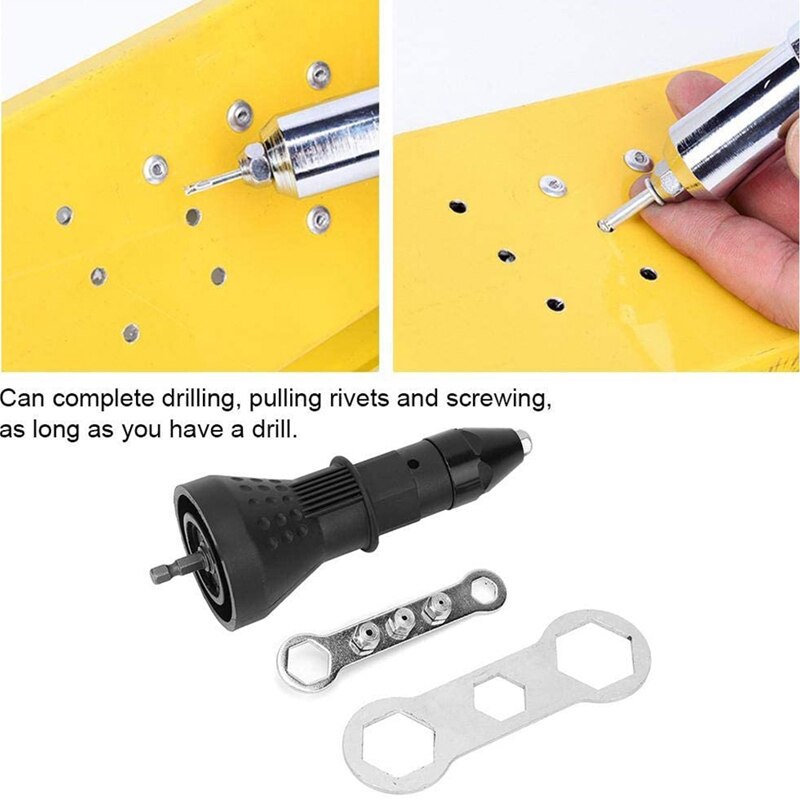 Electric Rivet Nut Riveting Tool Cordless Riveting Drill Adaptor Insert Nut Tool Riveting Drill Adapter