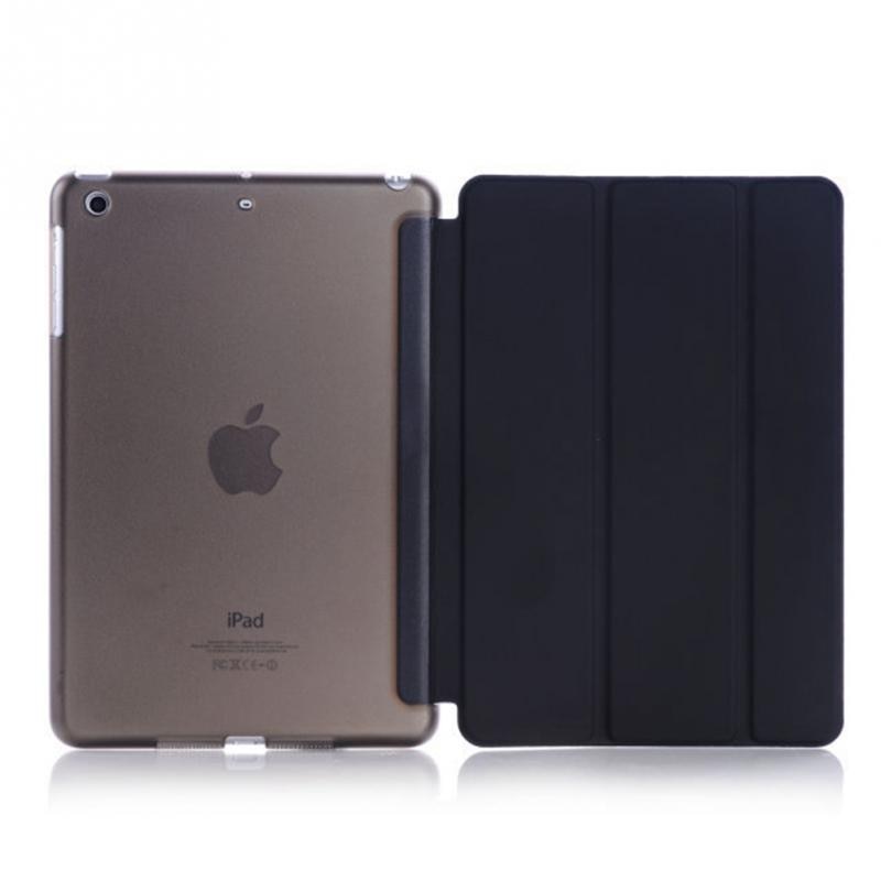 Ultra-thin Slim Tablet Case for iPad mini 4 Case Flip Magnetic Folding PVC A1538 A1550 Cover for iPad mini 4 Flip Smart Case: Black