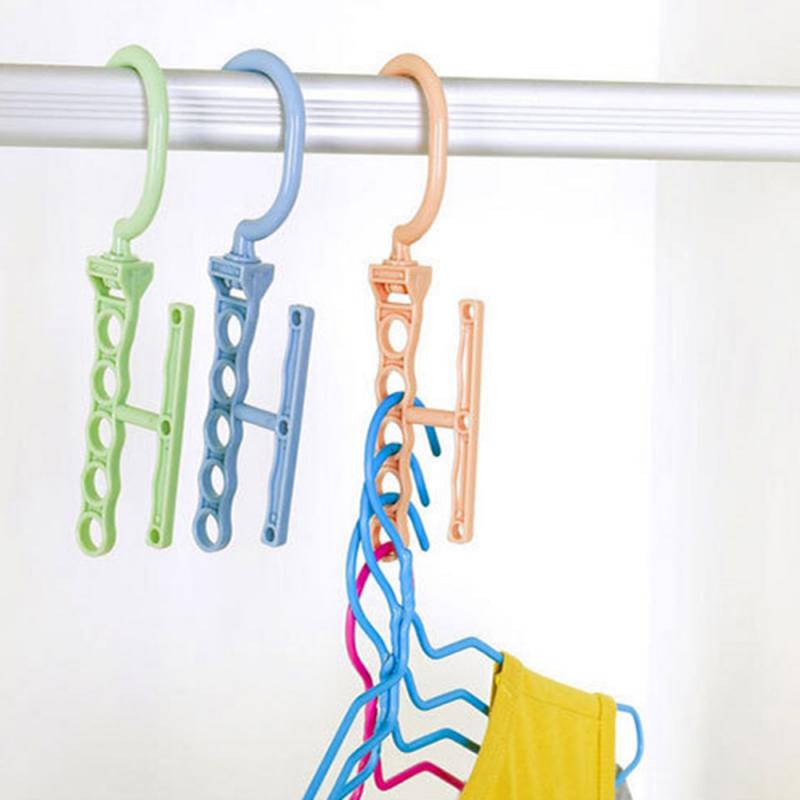 Colgador rotativo con mango para ropa y armario, , de cinco agujeros, a prueba de viento, colgador de secado para clasificación de armario