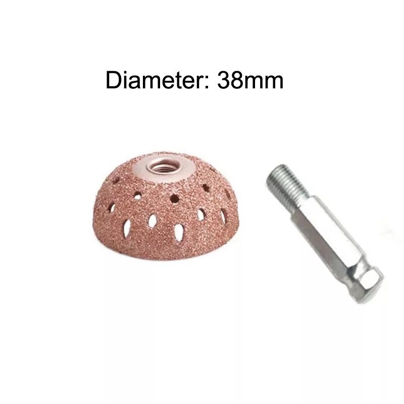 Band Buffing Wheel Kit Diamant Slijpschijf Ronde Slijpen Hoofd 2 &quot;2.5 Inch 38Mm Autoband Reparatie Buffer air Grinder W/ Adapter: 1pc 38mm low speed