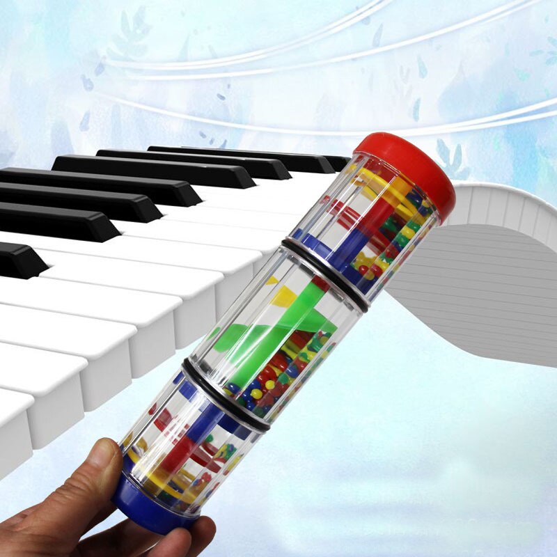 Orff Kinderen Slaginstrument Regen Geluid Buis Vroege Onderwijs Leermiddelen 2 Stukken Plastic Buis Regenboog Stok