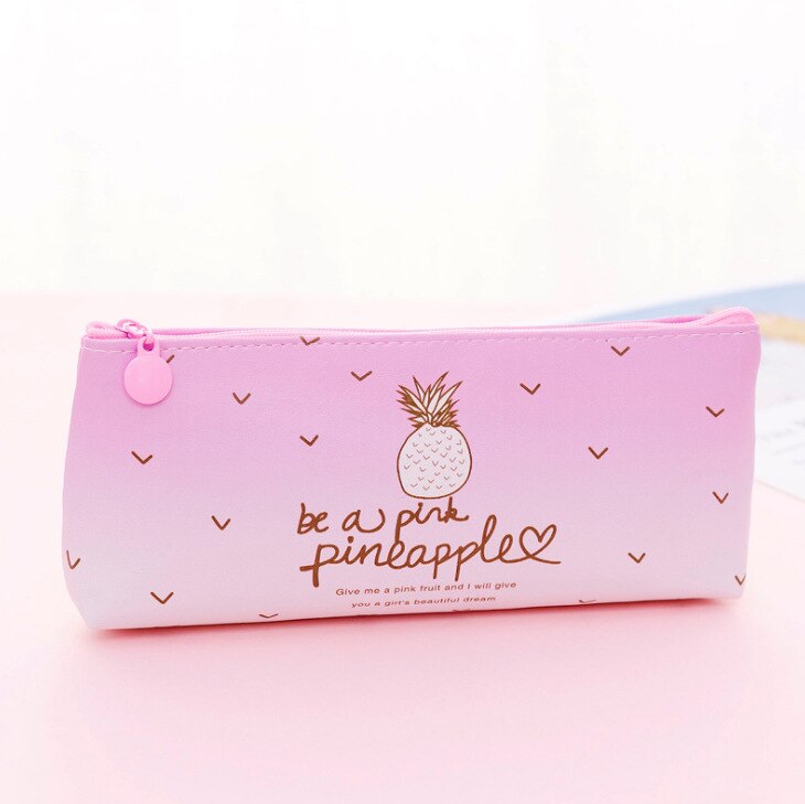 1pcs Canvas Geometric Pencil Case School Color Cute Kawaii Simple Striped Grid Solid Pencil Bag Pouch Students Office Supplies: 279