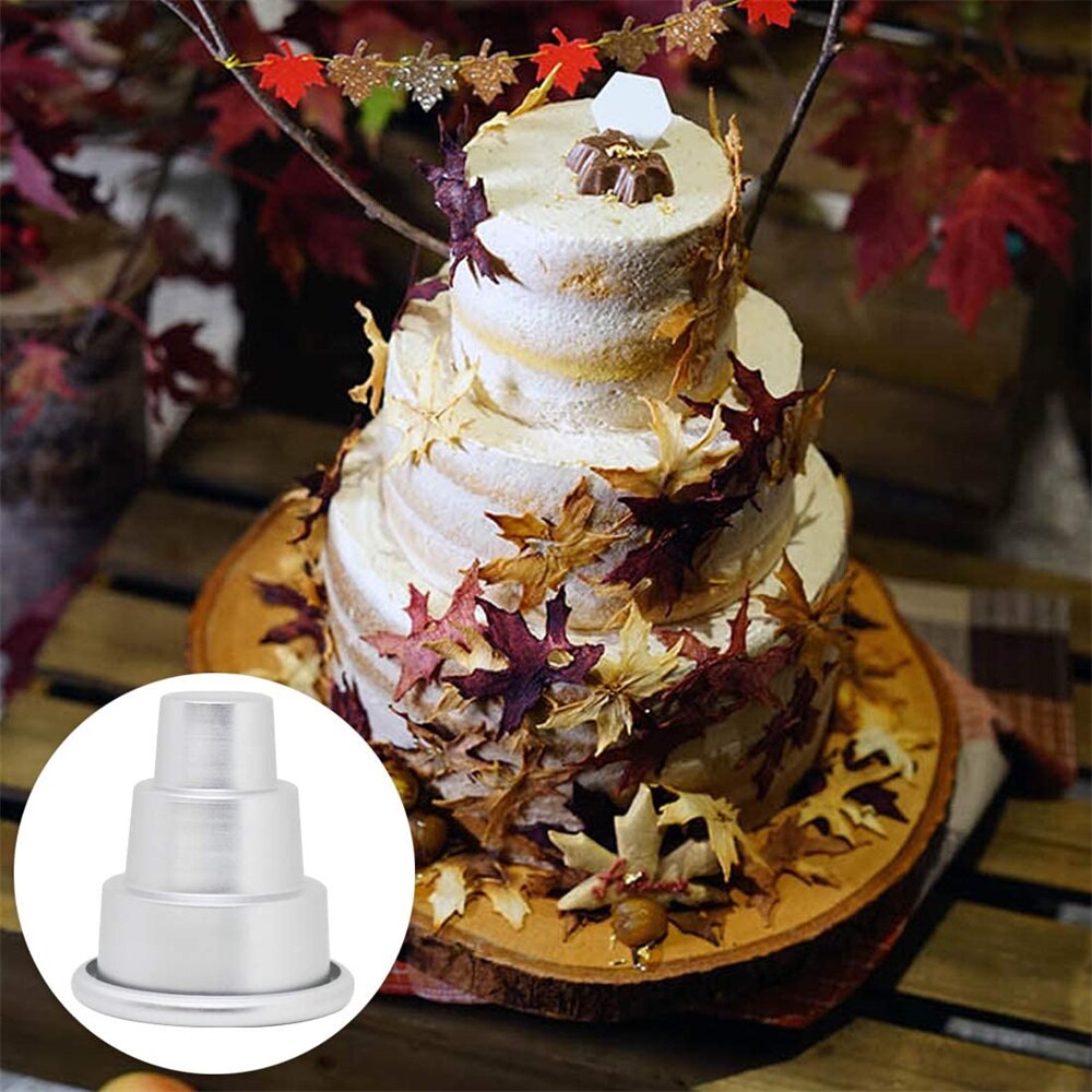 1Pc 3 Lagen Ronde Anti-aanbak Taart Pannen Mini Pudding Cupcake Bakvorm Bakvormen Taart Decoreren Gereedschappen Keuken Accessoires Party