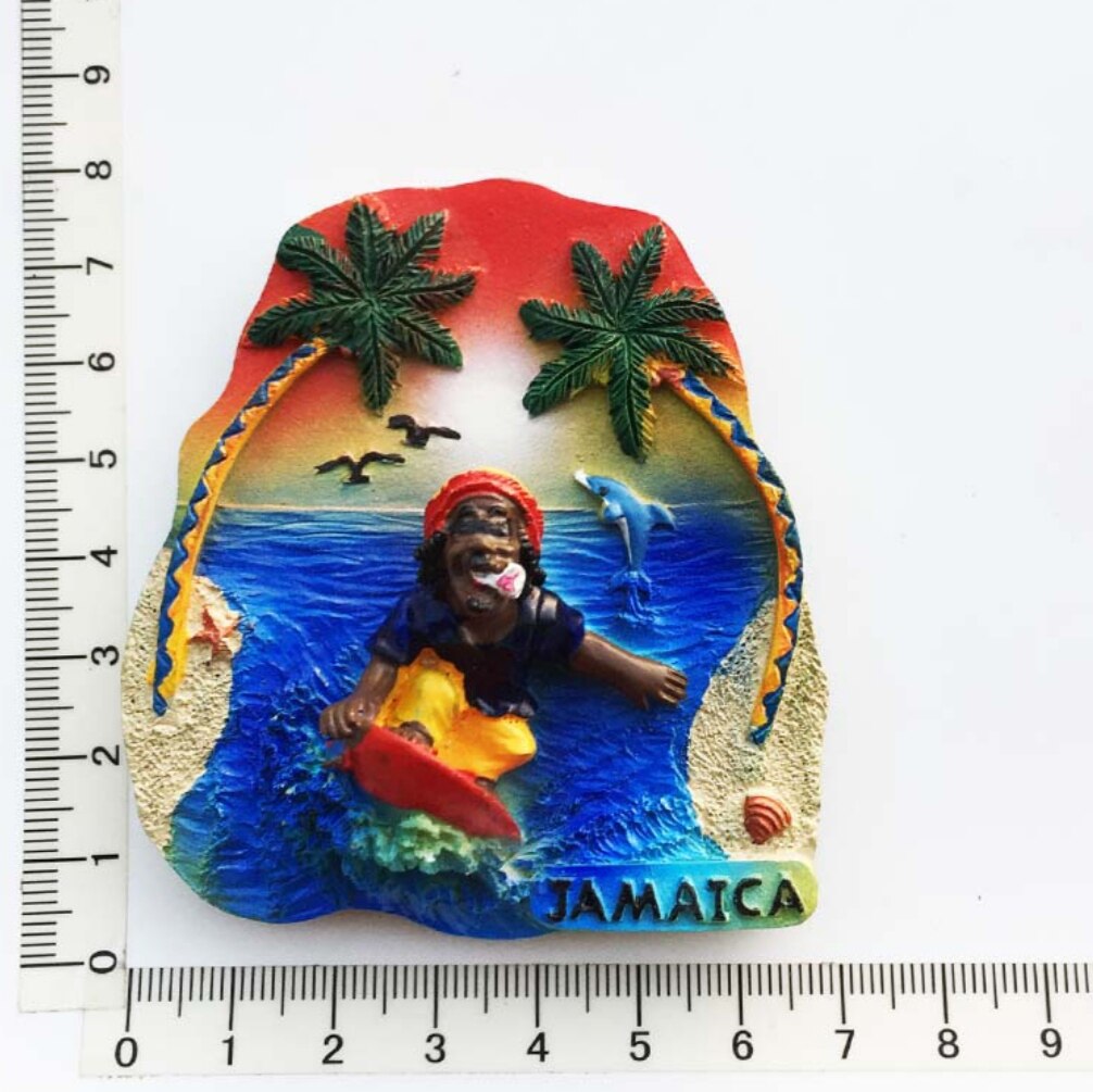 North America Jamaica 3D Fridge Magnets Tourist Souvenir Decoration Articles Handicraft Magnetic Refrigerator Collection: AJM21110002
