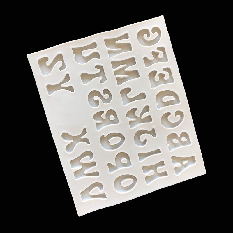 3D Lettera Maiuscola Stampo in silicone Alfabeto Inglese di Cioccolato Della Torta Del Fondente Muffe Della Torta Del Fondente Che Decora Strumenti di pasta di Zucchero Stampi