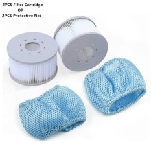 Filtro y cartucho para jacuzzi Mspa, cubierta protectora de malla, colador, accesorios para Spa y piscina, 2 unids/set por juego