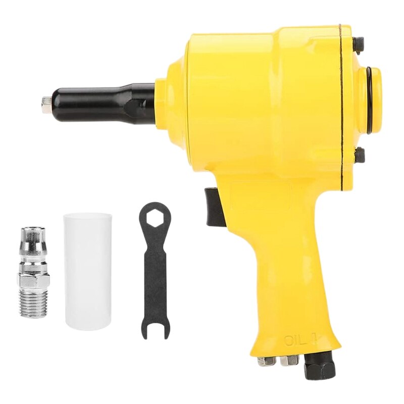 Pneumatic Rivet Tool Pneumatic Rivet Tool Handheld Grip Heavy Rivet Tool Pneumatic Rivet Tool 2.4-4.8mm Yellow: Default Title